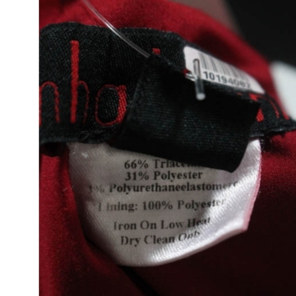 NHA KHANH RED WEST Long sleeve Dress SIZE 8 - Picture 6 of 6